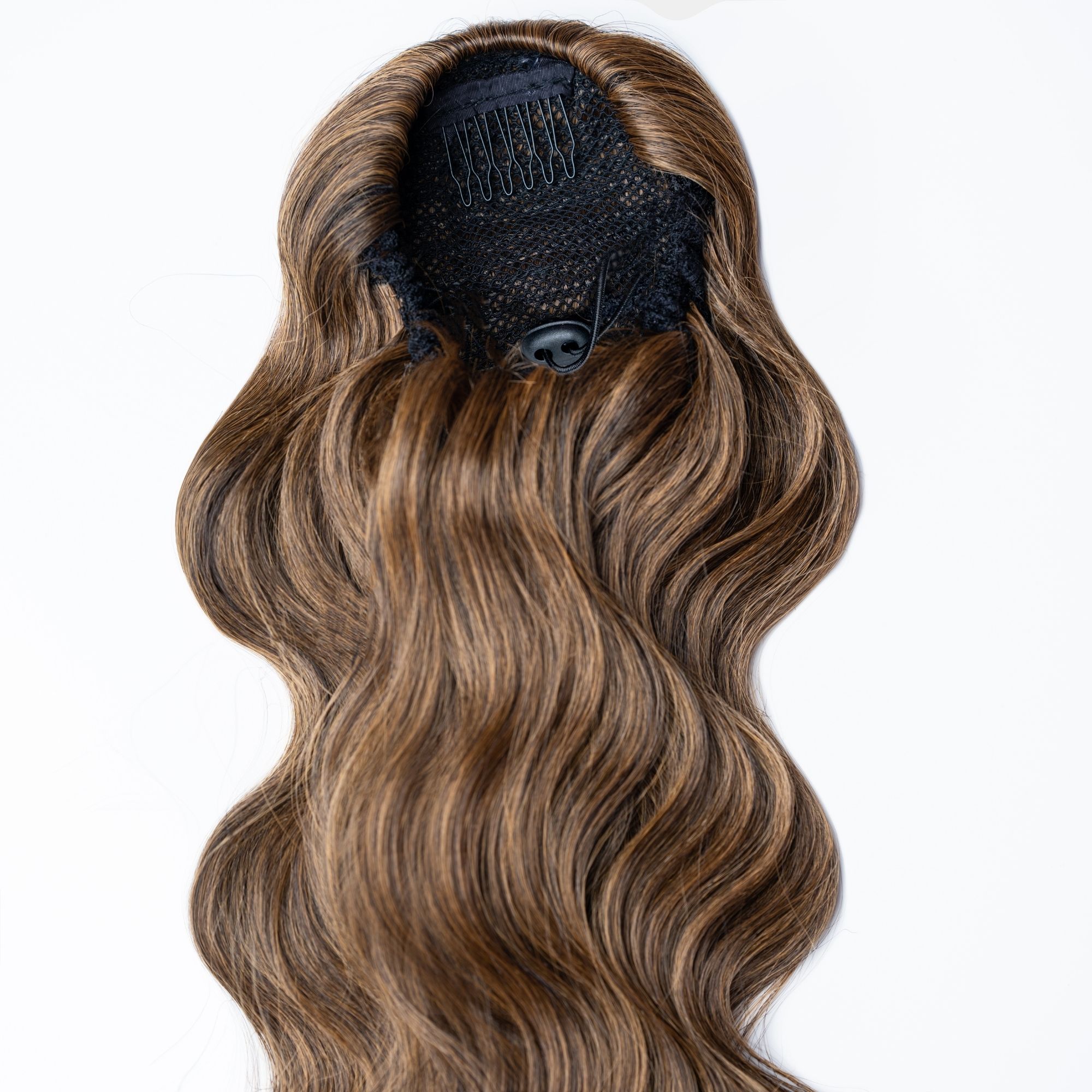 COADA DE PAR BODY WAVE “MYIA” - SATEN CIOCOLATIU MEDIU - imagine 5