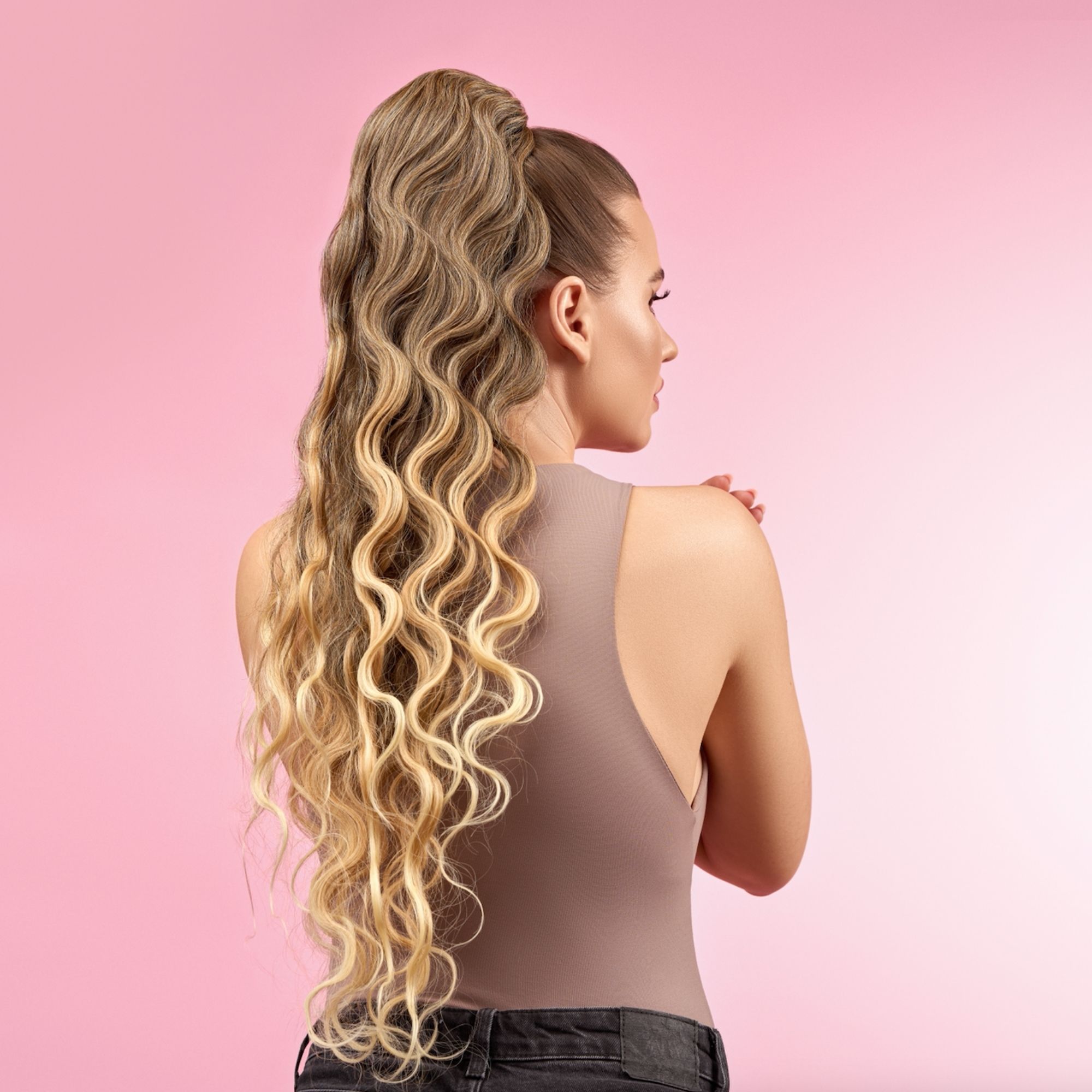 COADA DE PAR BODY WAVE “MYIA” - OMBRE BLOND - imagine 3